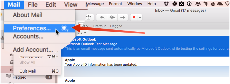 what is default mail client for mac os:x